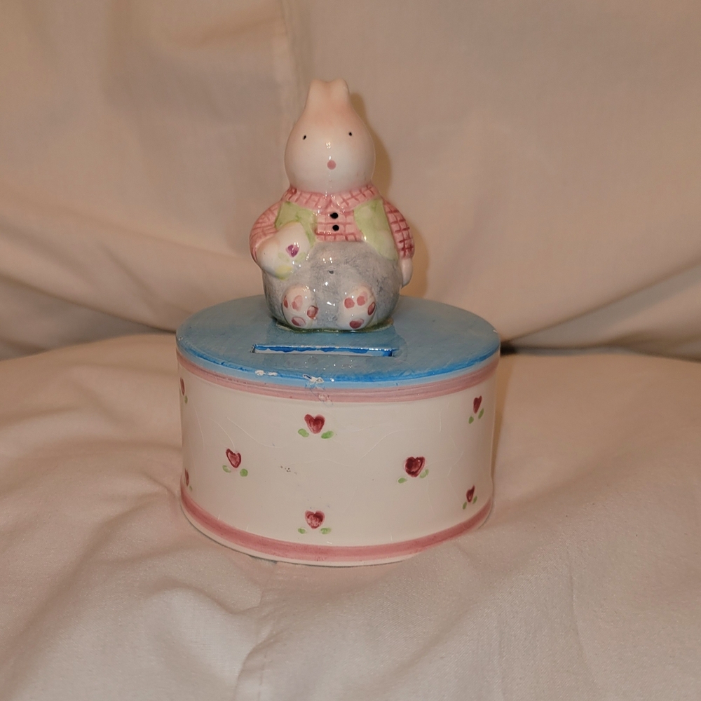Michel and Company Bunny Coin Bank